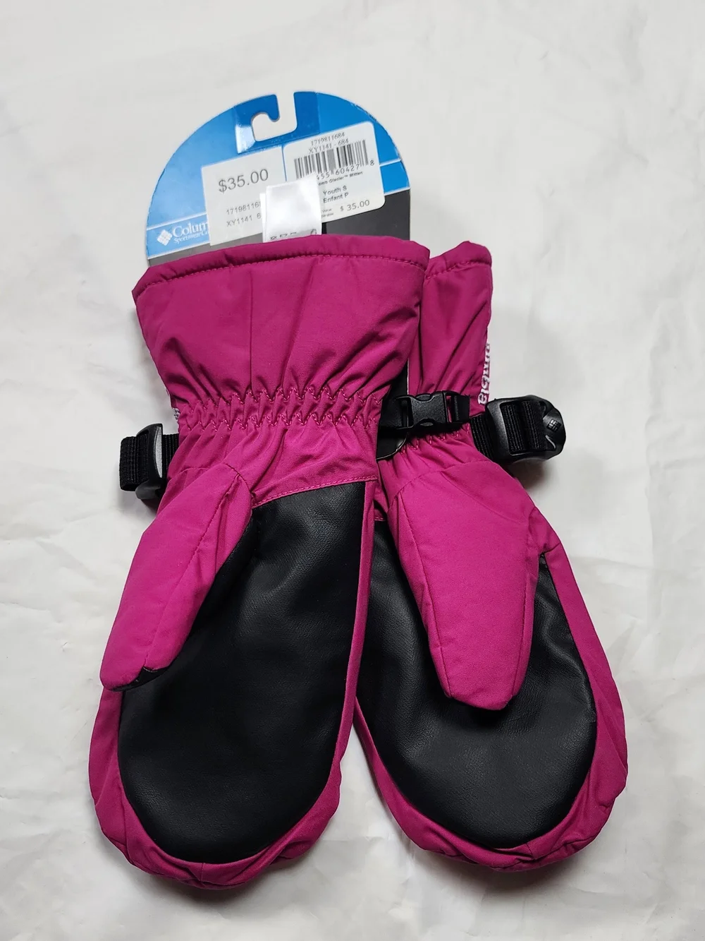 Vibrant Pink Columbia Kids Youth Mittens Omni-tech Waterproof Size Small Youth